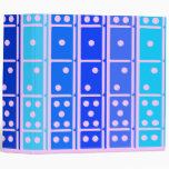 Shades of Blue Dominos Designed Binder