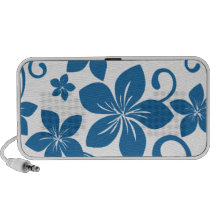 Shades of Blue Plumeria Blooms iPhone Speaker