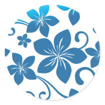 Shades of Blue Plumeria Blooms