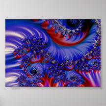 Shades Of Blue Satin Print