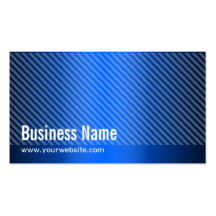 Shades of Blue Stripes Metallic Business Card