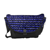 Shades of Blue Waves Rickshaw Messenger Bag