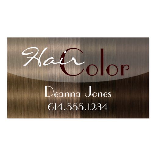 Shades of Brown Hair 4 Colour Salon Business Cards