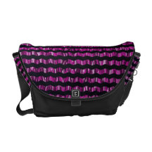 Shades of Pink Waves Rickshaw Messenger Bag