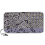 Shades of Purple Floral Swirls Mini Speakers