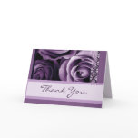 Shades of Purple Roses Thank You Bridal Shower cards