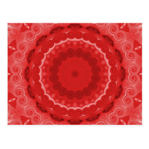 Shades of Red Kaleidoscope Postcard