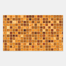 Shades Of Rust 'Watery' Mosaic Tile Pattern Rectangle Stickers