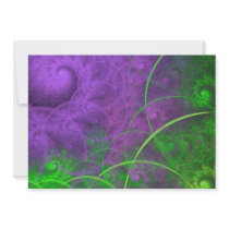 Shades of Toxic Waste Fractal Art Invitation