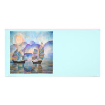 Shades of Tranquillity Customized Photo Card