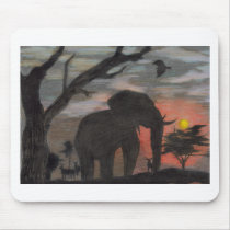 Shadow Elephant Mouse Pads