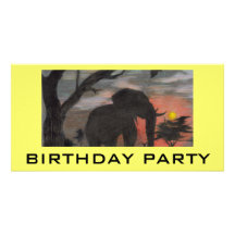 Shadow Elephant Photo card