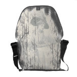 Shadow of a Woman at Her Desk Messenger Bag