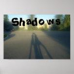 Shadow on the street at sundown print