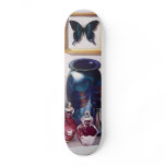 "Shadow Play" Art Glass & Insect Watercolor skateboards