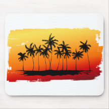 Shadows of Palms at Sunset Mouse Pads