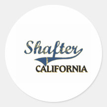 Shafter California City Classic Round Sticker