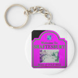 Shaftesbury Pink Green Keychain