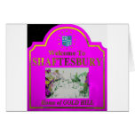Shaftesbury Pink Yellow Greeting Card