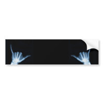Shaka Sign X-Ray (Hang Loose) Bumper Sticker