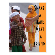 Shake a hand  Make a friend Post Cards