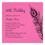 Shake Your Tail Feathers Birthday Invite (fuchsia)