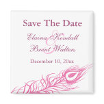 Shake your Tail Feathers Save the Date (fuchsia) Refrigerator Magnet