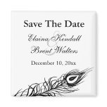 Shake your Tail Feathers Save the Date (white) Fridge Magnet