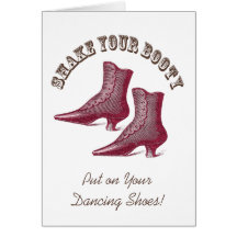 Shake Your (Victorian) Booty - Dance Invitation Greeting Cards