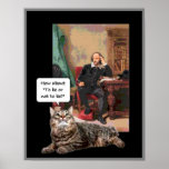 Shakespeare and his kitty print