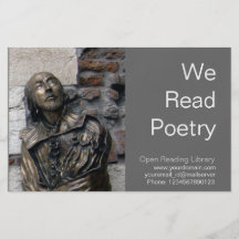 Shakespeare Bust of Verona Custom Flyer