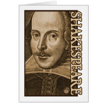 Shakespeare Droeshout Engravings Greeting Card