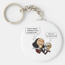 Shakespeare Hamlet, To Be or Not To Be Key Chain