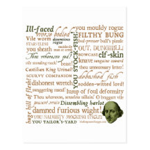 Shakespeare insulte la collection carte postale