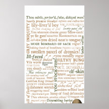 Shakespeare Insults Collection Print