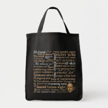 Shakespeare Insults Collection Tote Bag