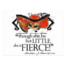Shakespeare Midsummer Night's Dream Fierce Quote Post Cards