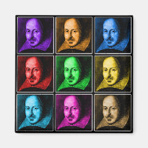 Shakespeare Pop Art Refrigerator Magnets