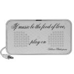 Shakespeare Quote- White iPod Speaker