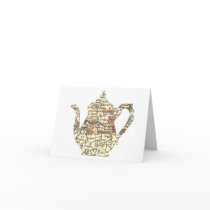 Shakespeare Teapot Greeting Cards