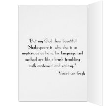 Shakespeare's Birthday Greeting Card