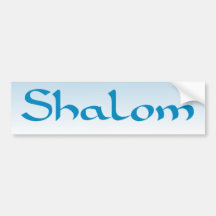 Shalom Bumpersticker Bumper Sticker