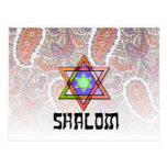 Shalom Pink Paisley Post Card
