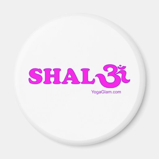 Shalom with Om in Sanskrit Magnets