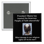 Shame on President Obama 2" Square Button