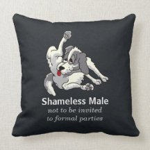 Shameless Male Throw Pillows