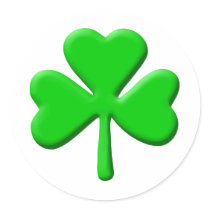 shamrock 3d sticker