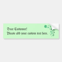 Shamrock and swirls bumper stickers