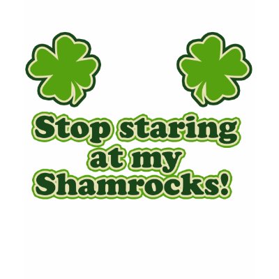 Shamrock Boobs womens funny Tee Shirt by EllesBaby