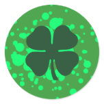 shamrock bubbles round sticker